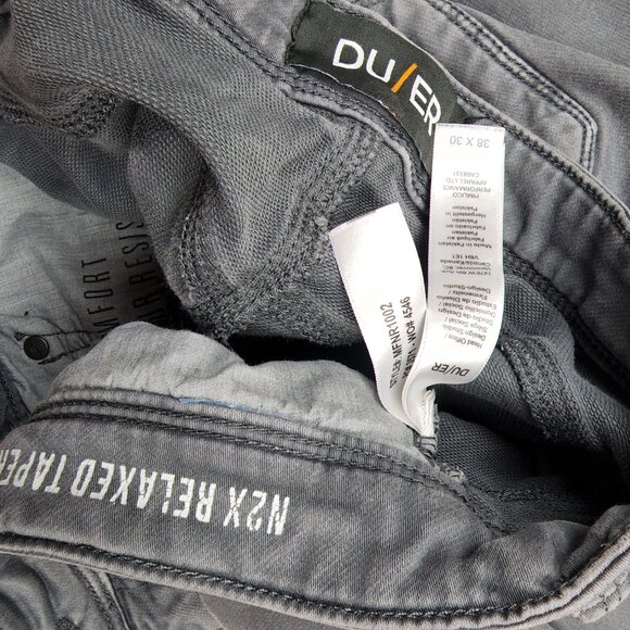 DU/ER Pants Mens 38x30 Actual 36x28 N2X Relaxed Taper Stretch Performance Casual - Picture 8 of 9